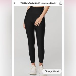 Aloyoga 7/8 High Waist Airlift Leggings in Black Size Small